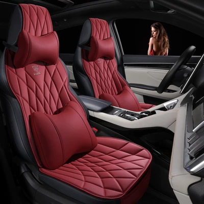 Four Seasons Pad — Car Seat Cushion, Cross-Border Wholesale - lafite-red-three-small-pieces