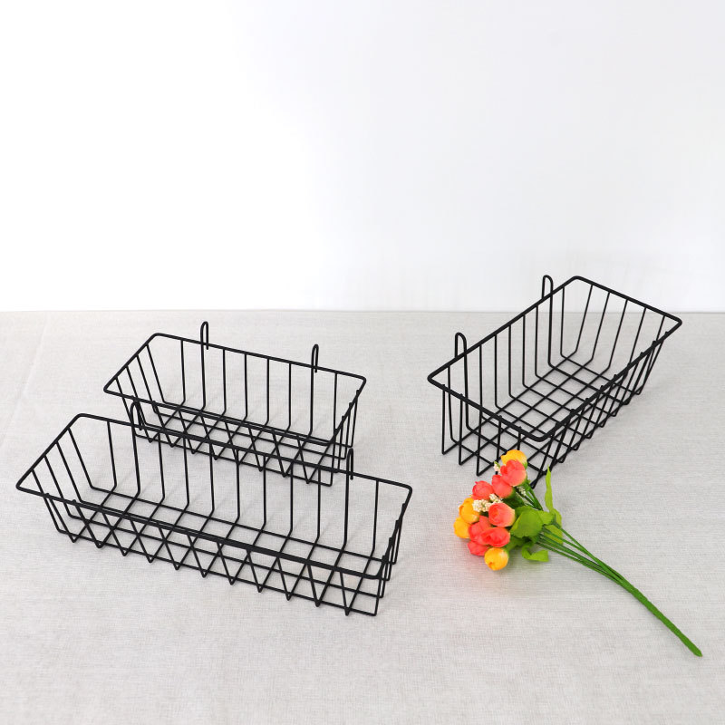 GRID foto pared pequeña cesta colgante pared hierro pared colgante rack baño Baño pared colgante almacenamiento estante de almacenamiento de cocina rack