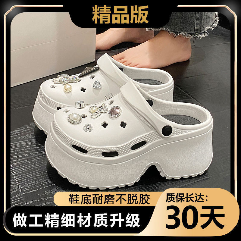 10CMの小柄な人向けの人気モデル、見た目も良い～EVAアウターパンプス、女性用夏用ハイヒールビーチシューズ、滑り止め、臭いなし|undefined