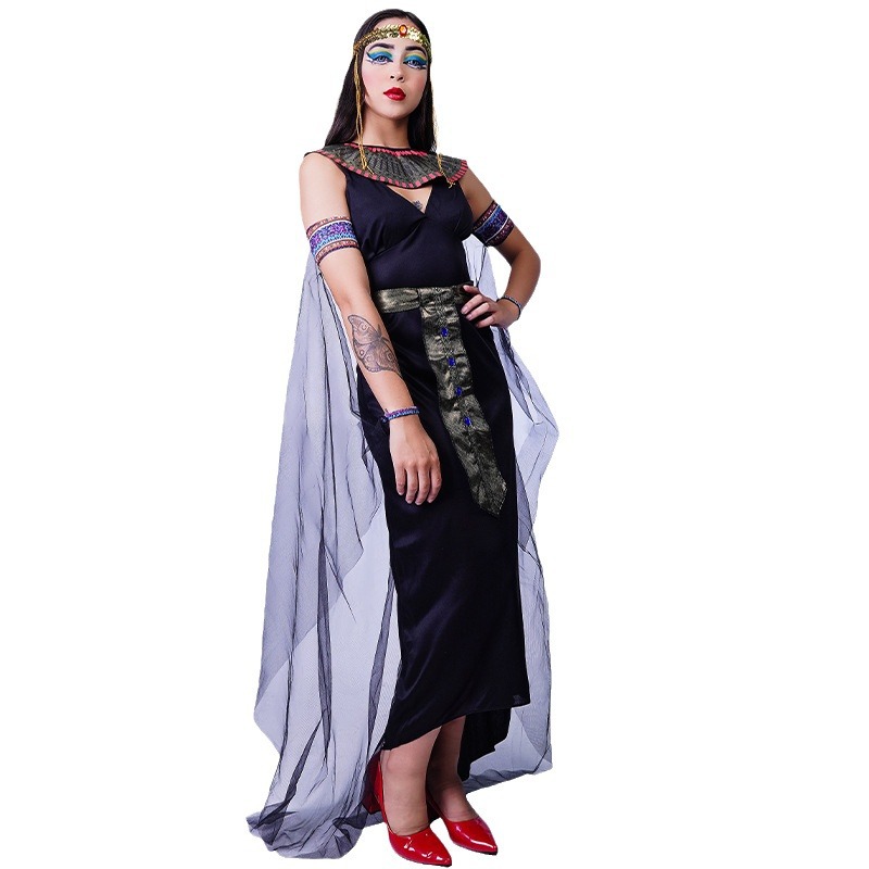 Las mujeres adultas de Halloween Cleopatra Cosplay traje mascarada etapa rendimiento ropa