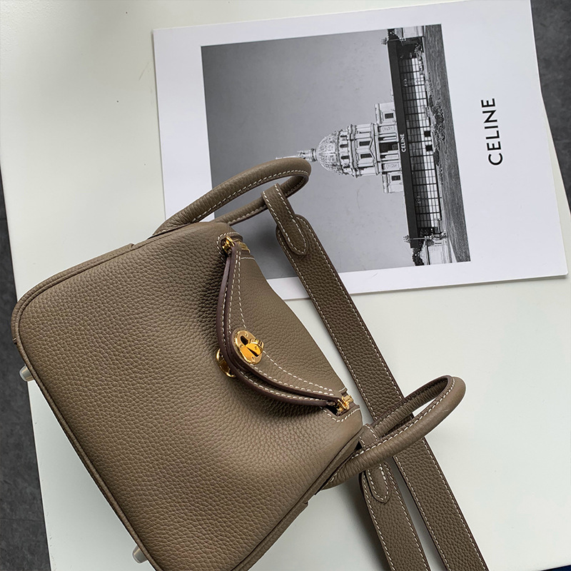 Women's Pillow Bag Top Grain Cowhide Leather Handbag Shoulder Bag Crossbody Genuine Leather Doctor Bag Large Capacity Commuter Bowling Bag - Thumbnail 3