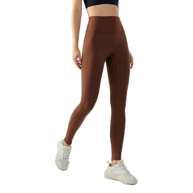 Осенние и зимние новые новые штаны для йоги без смущающих линий женские брюки с высокой талией и бедрами