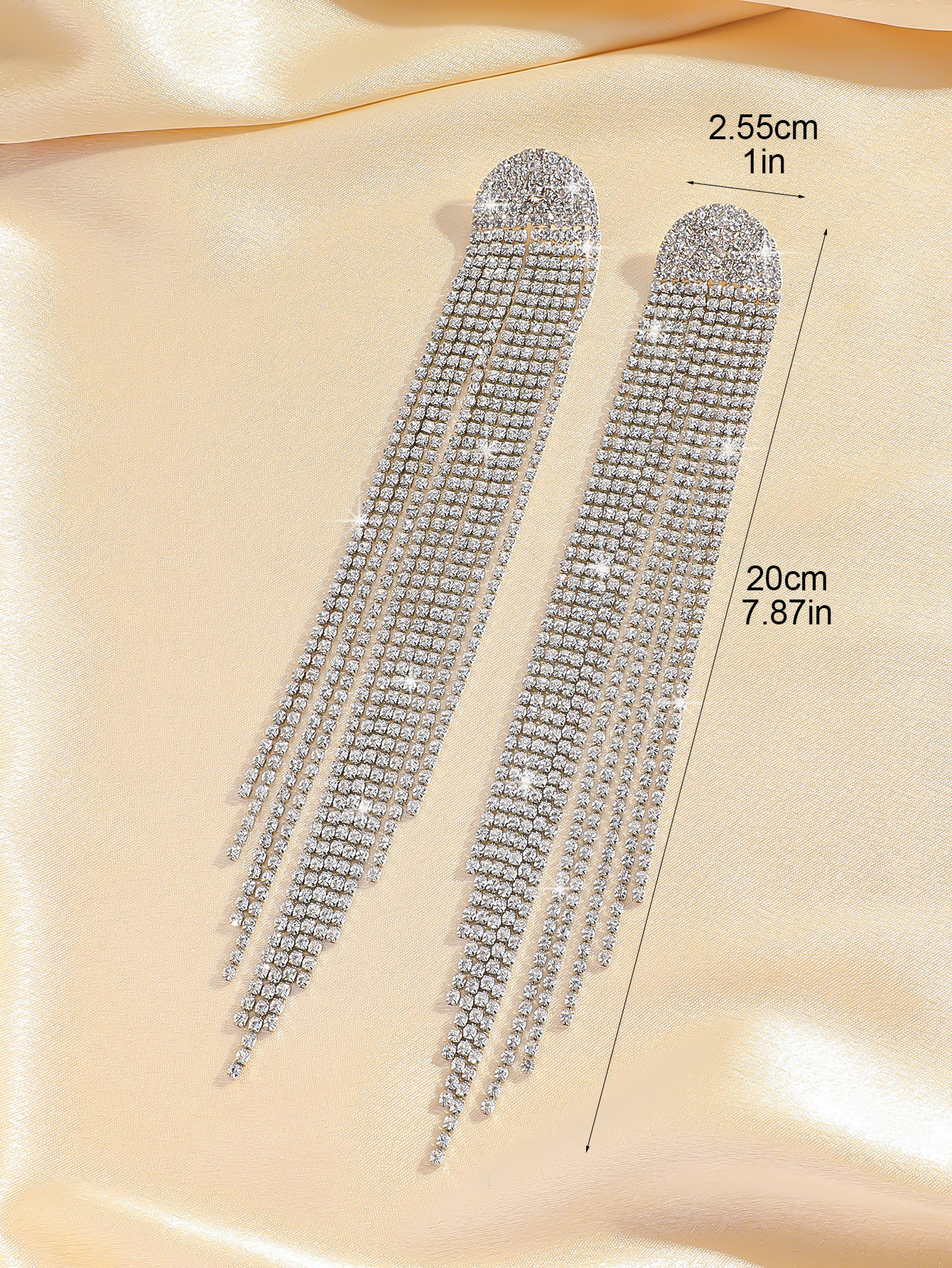 orecchini lunghi con nappe e strass in zircone super flash di alta qualità per le donne, orecchini alla moda dal temperamento_voghion.com