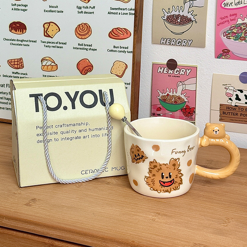 Taza de alto valor Taza de regalo de cumpleaños de oficina para niñas Taza de souvenirs Taza de cerámica Taza de café para parejas Hogar