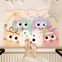 卡通可爱小怪兽硅藻泥地垫家用淋浴间门口吸水速干防滑易打理地垫