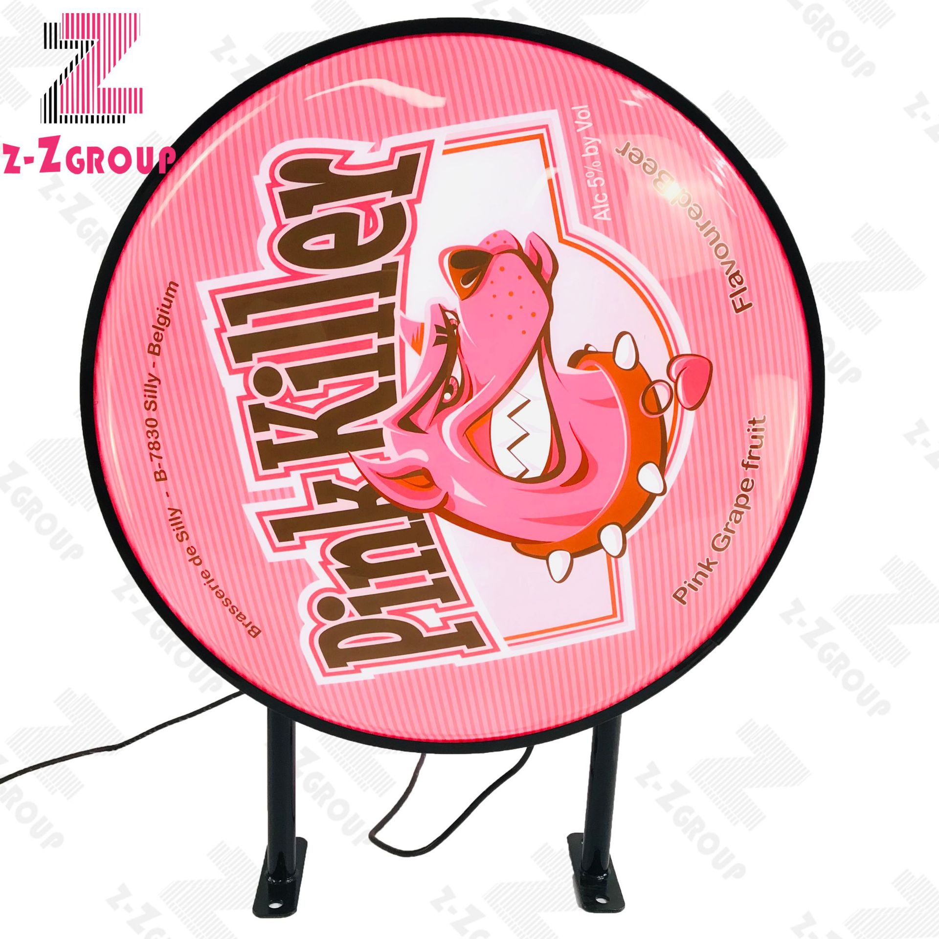 LED双面发光圆形平面吸塑灯箱户外门头防水侧招灯箱广告招牌灯牌