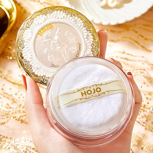 Makeup HOJO Angel Light-sense Makeup Loose Powder is delicate and docile, lightweight, breathable, concealer, oil-controlling, long-lasting waterproof loose powder