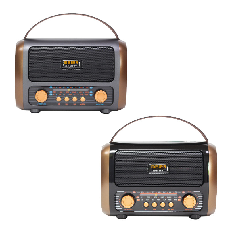 Venta al por mayor transfronteriza nuevo estilo retro sentimiento banda completa FM inalámbrico Bluetooth radio TF tarjeta reproductor de MP3