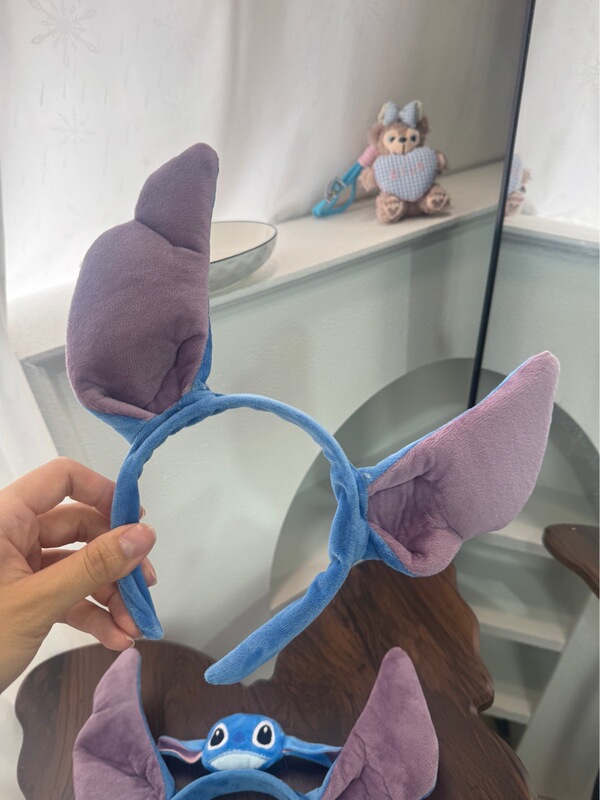 新しいスティッチ耳カチューシャ、甘くてかわいいスティッチヘアピン、洗顔ヘッドギア、ホリデーイベントCOSヘアアクセサリー|undefined