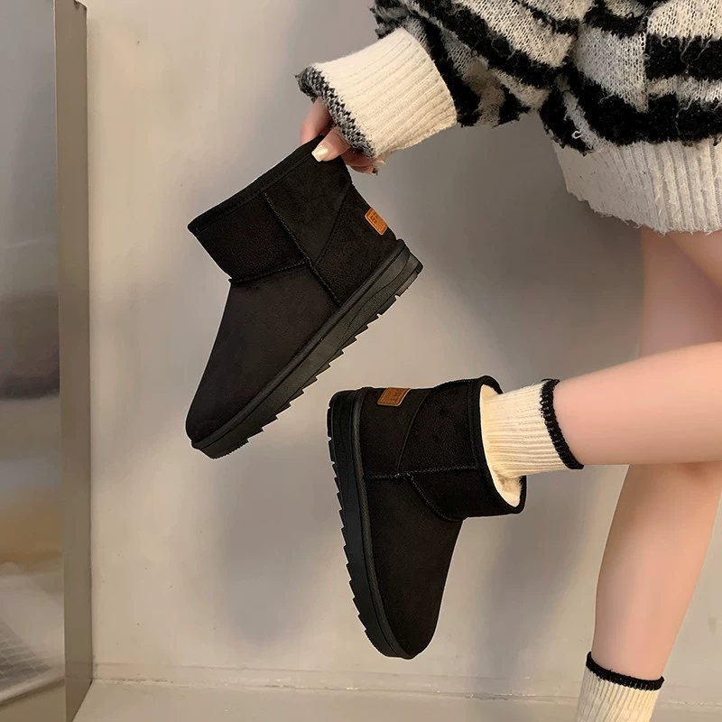 Ботинки, демисезонная теплая обувь платформа, средней длины