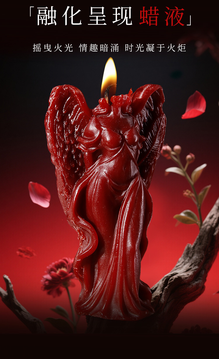 Jiuai Low-Temperature Drip Candle Red Soy Wax Sensory Play Candle for Couples — detail image 8