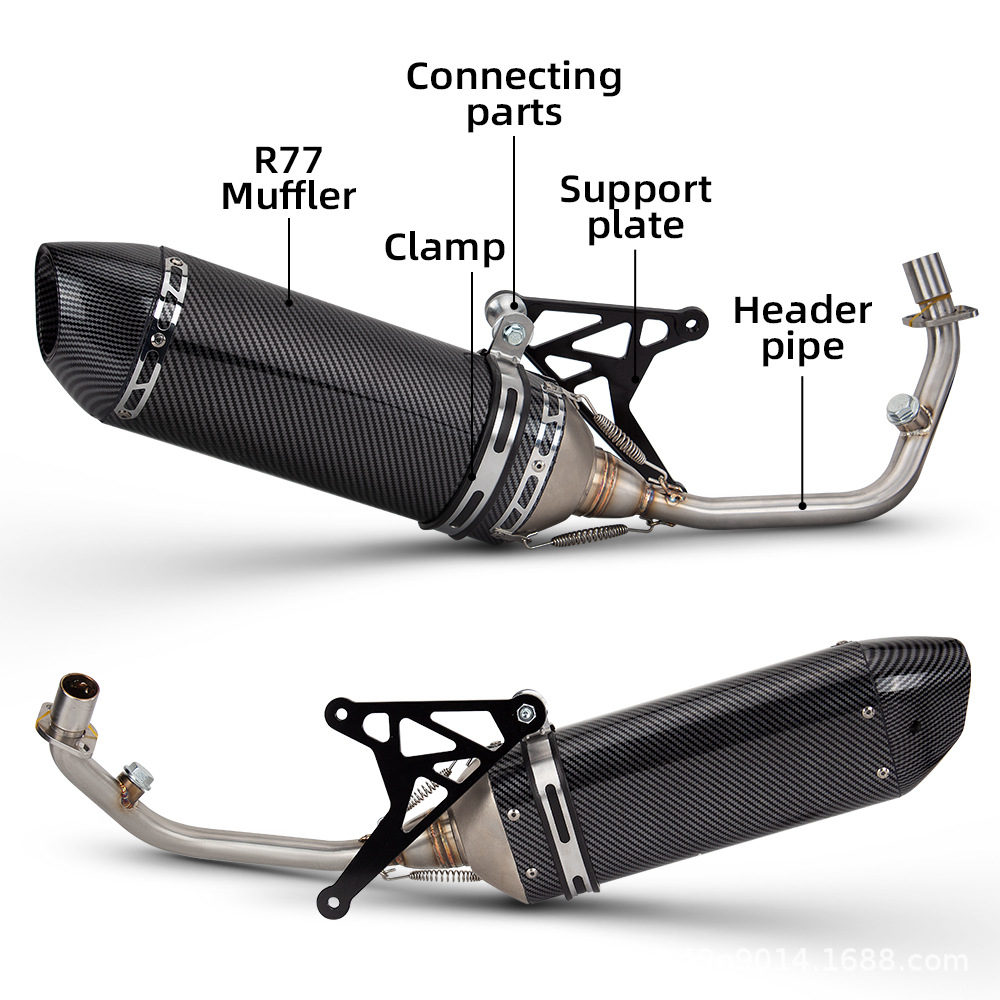 Motorcycle Exhaust Pipe Modification Vespa Sprint 150 Stainless Steel Front Section R77 Large Square 14-24