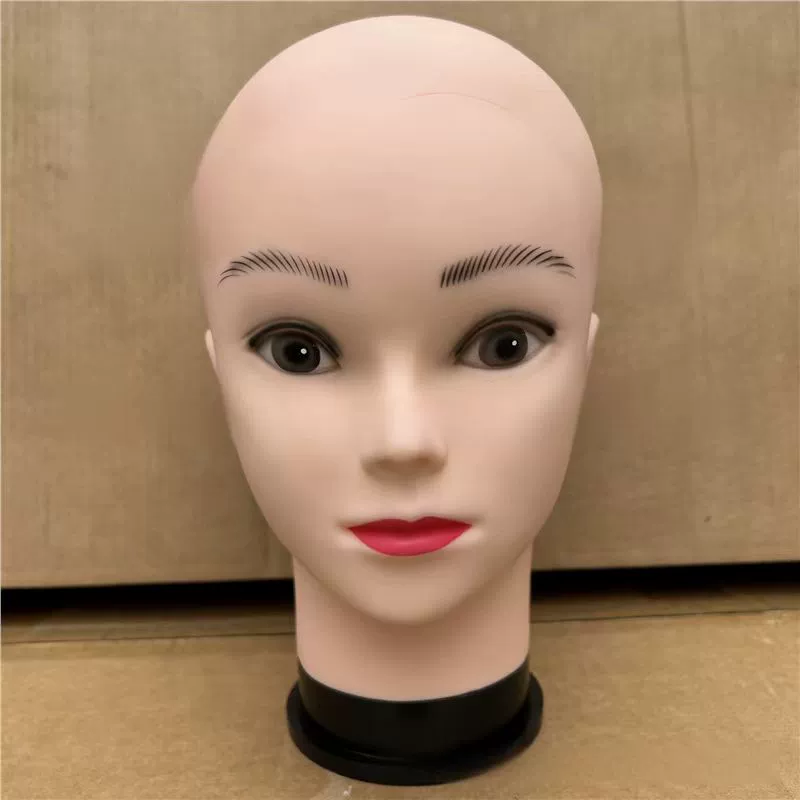 Mannequin head PVC, stand, wig, doll