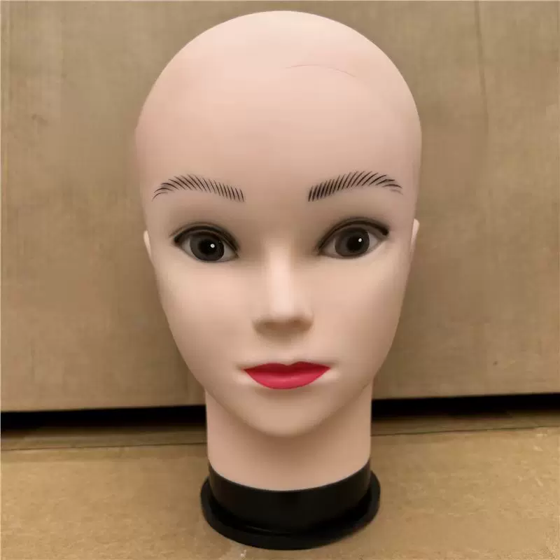 Mannequin head PVC, stand, wig, doll