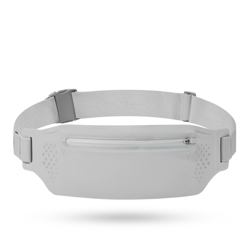 Directo de fábrica a prueba de agua Lycra ajustado ultra-Delgado bolso de la cintura voltaje al aire libre doble cremallera deportes corriendo teléfono móvil bolso de la cintura