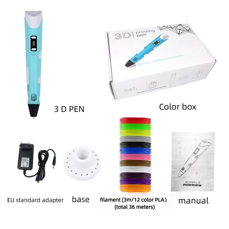 Suministro directo de fábrica 3D impresión pluma temperatura ambiente tridimensional graffiti pintura pluma inteligente regalo educativo juguete papelería 3dpen