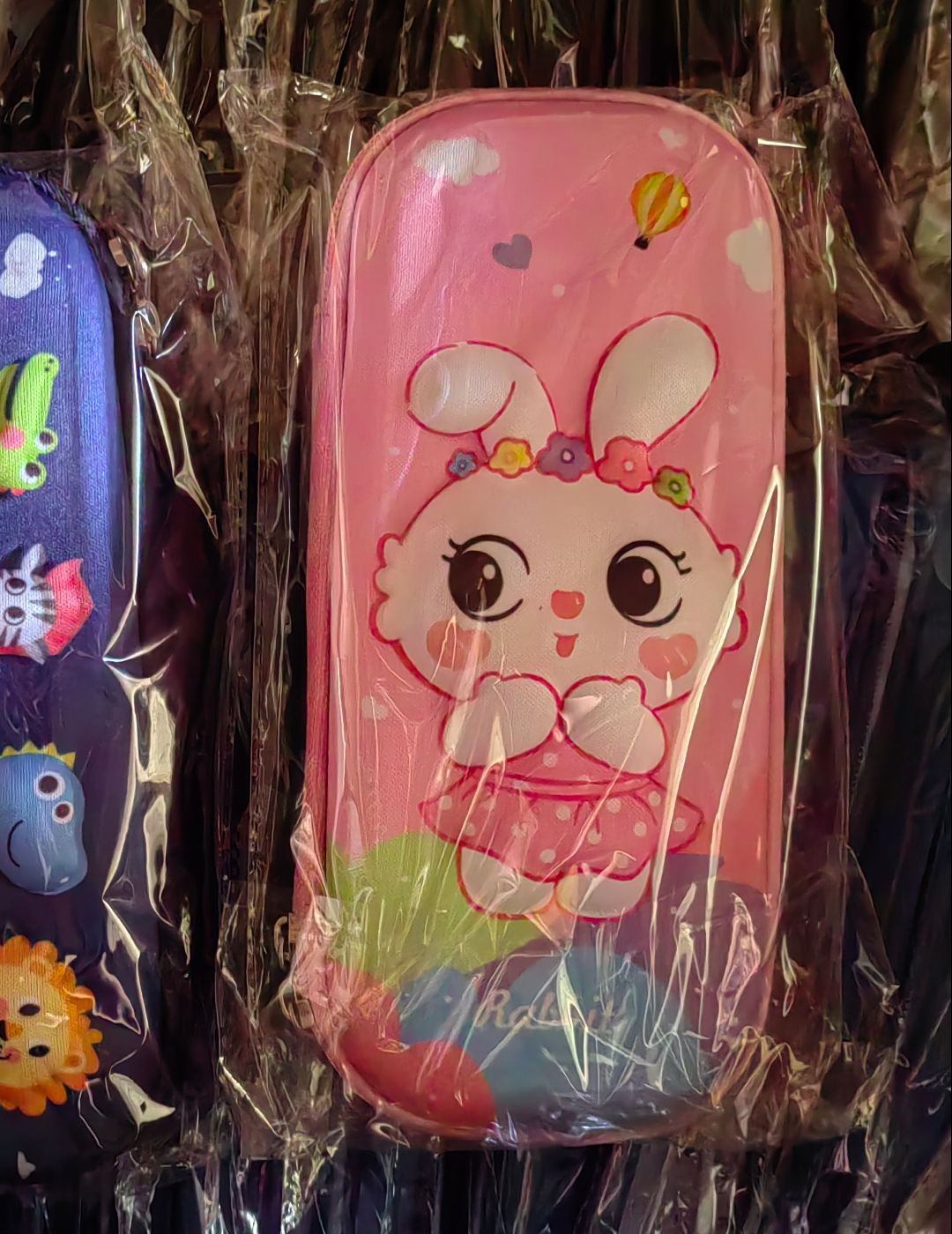 Comercio exterior al por mayor caja de papelería 3DEVA superficie de tela tridimensional caja de lápiz niña patrón de dibujos animados niño estudiante de escuela primaria caja de lápices