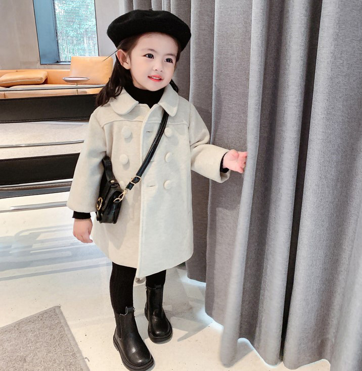 Cute Simple Style Solid Color Polyester Girls Outerwear display picture 21