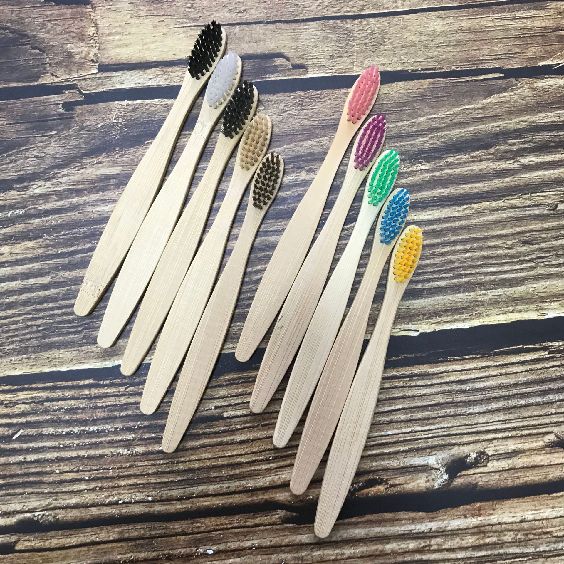 Bamboo toothbrush in Stock children's tablet doll head bamboo toothbrush foreign trade hot sale Bed & Breakfast hotel household toothbrush