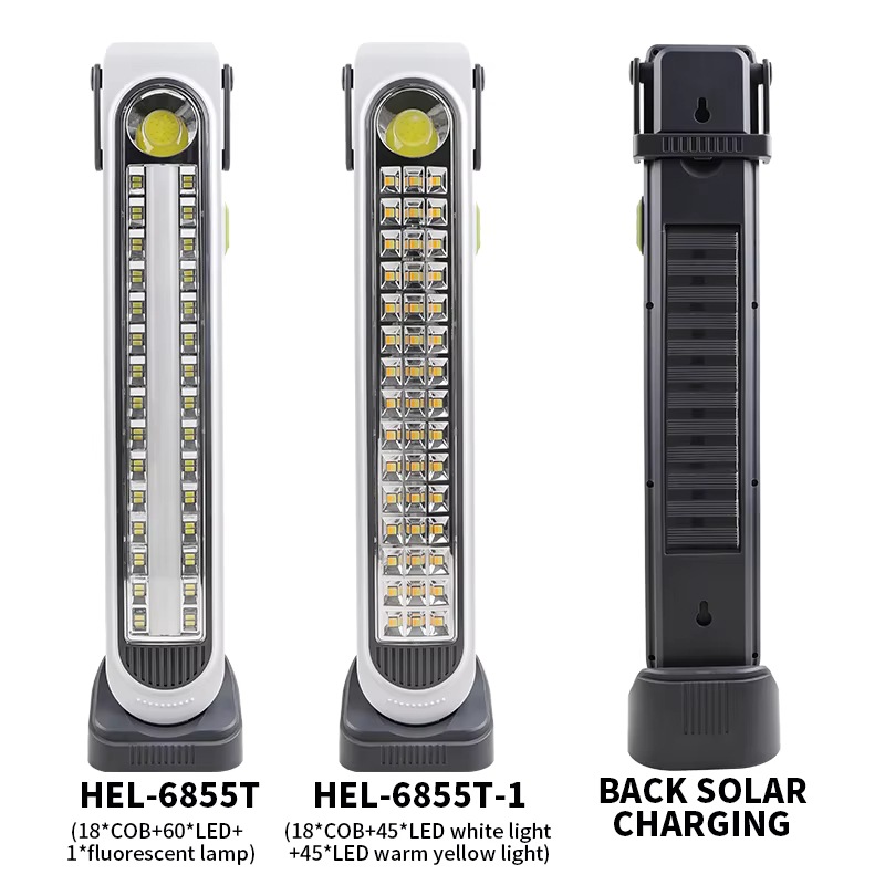 COB LED solar carga de trabajo LED lámpara ABS portátil gancho de reparación lámpara de trabajo