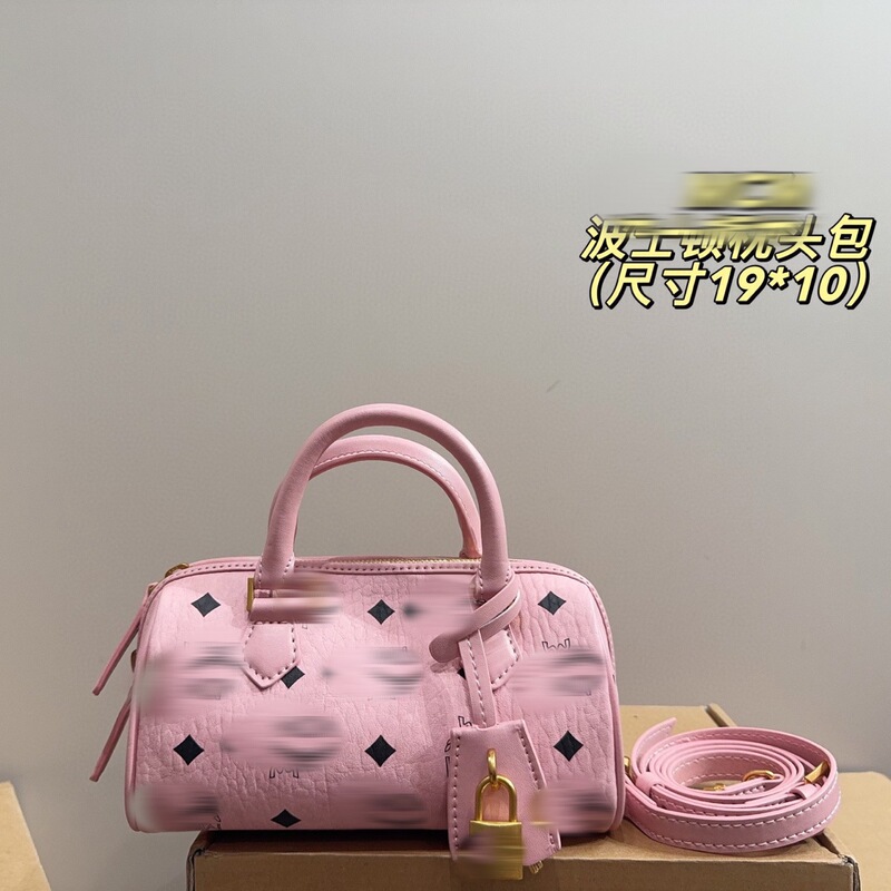 时尚精品MC枕头包女新款休闲百搭波士顿单肩包老花满印手提斜挎包|undefined