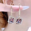 Advanced earrings, purple crystal earings, high-quality style, bright catchy style, 2023 collection