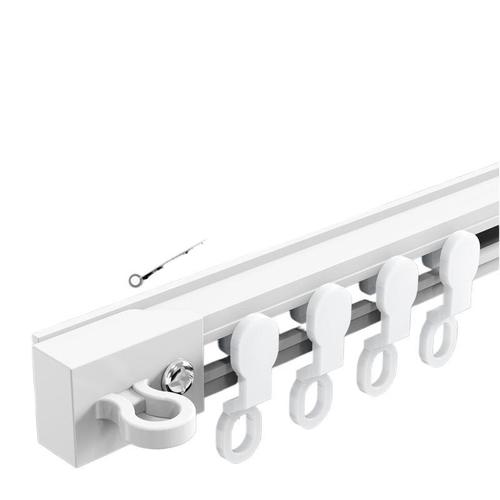 Punch-free curtain track, side-mounted or top-mounted self-adhesive silent guide rail, adhesive curtain accessory rod and sliding channel