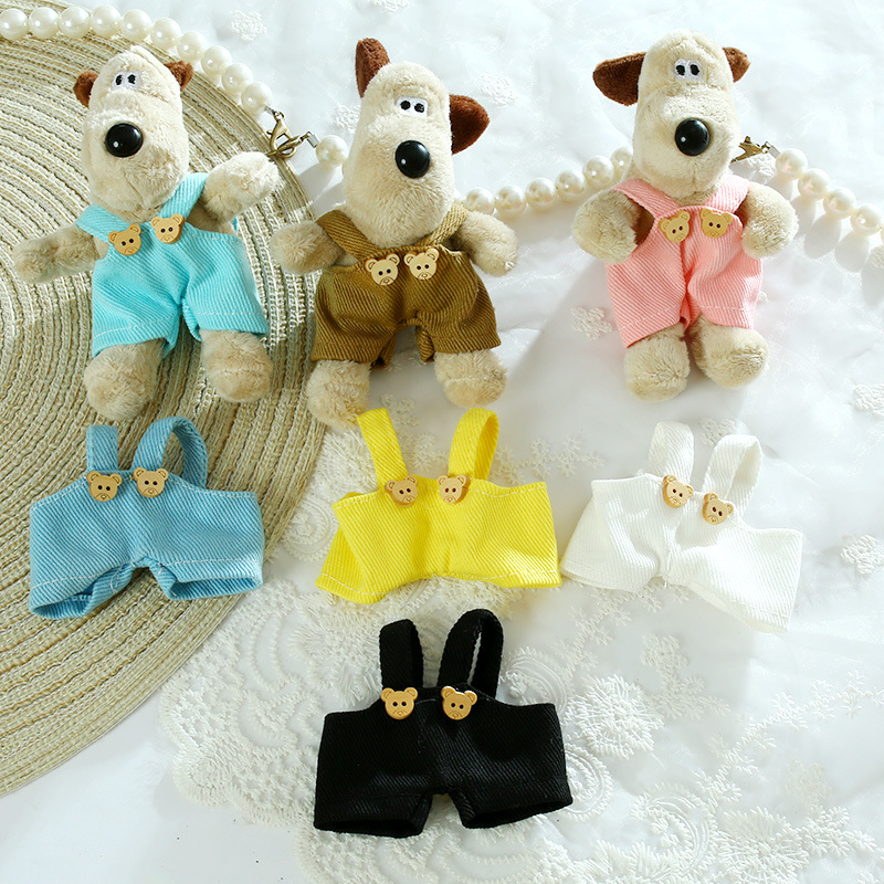 10-15cm Doll Overalls Cotton Doll Leader Dog Doll Overalls Creative Handmade DIY Decorative Accessories