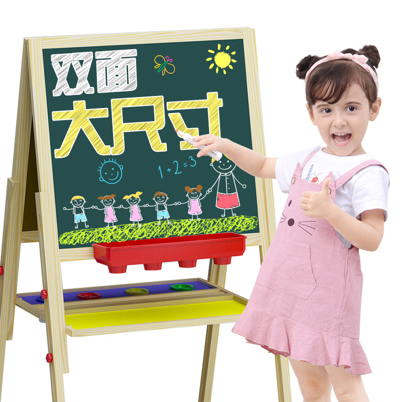 children baby Drawing board Two-sided Magnetic blackboard Liftable Easel Scaffolding household draw Graffiti WordPad