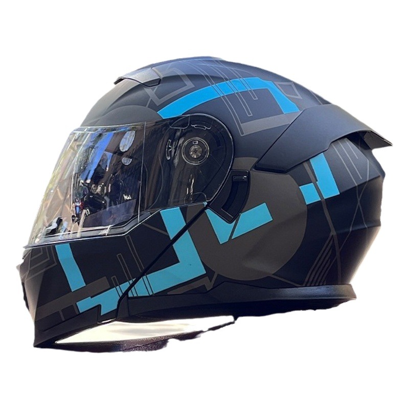 Jiekai 3C certificado casco de la motocicleta casco de exposición casco completo para hombres y mujeres personalidad Bluetooth Four Seasons motocicleta cola grande estándar nacional