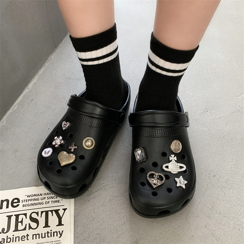 EVA Hole Shoes Women's Summer Lost Saturn Platform Y2K Outer Wear High-grade Non-slip Baotou Beach Sandals for Women