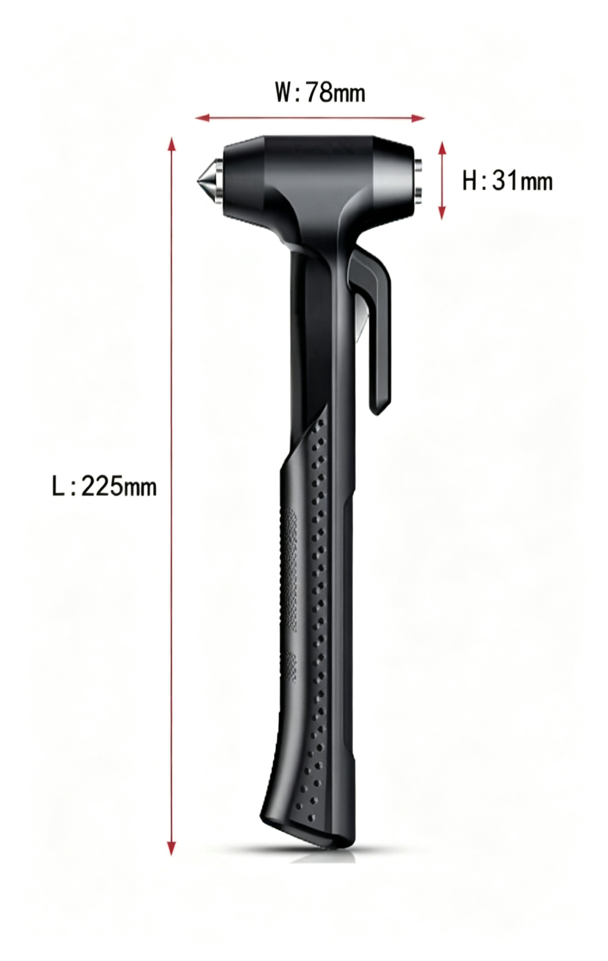 Car safety hammer, multi-functional escape hammer, car window breaker, glass-breaking tool, essential car accessory, life-saving hammer