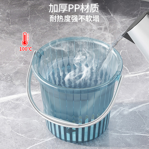 Household Transparent Shower Bucket Large Storage Bucket Portable Bucket Outdoor Car Washing Bucket Thick Plastic Bucket Wholesale