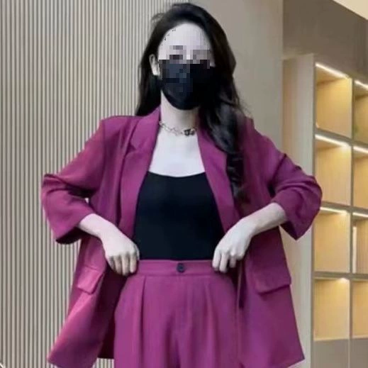 Classic suit, thin jacket for leisure, set, city style