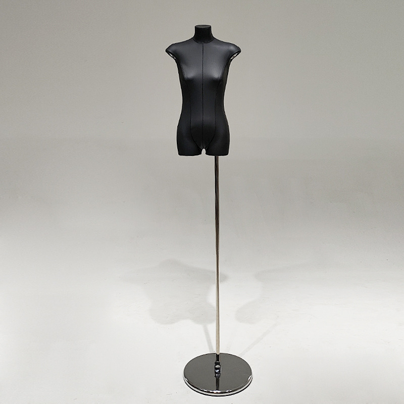 Cuero coreano PU modelo de cuerpo plano accesorios tienda de ropa de mujer mitad plano pecho pequeño estante de exhibición de ropa maniquí de ventana