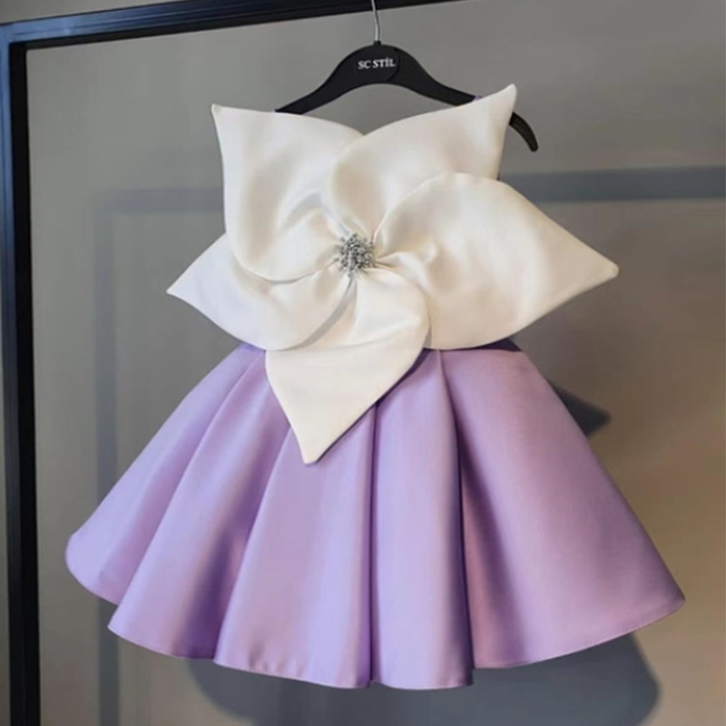 Vestido para niños, vestido de princesa, vestido de boda para niña con flores, vestido rosa para niña, vestido de princesa para primer cumpleaños, verano