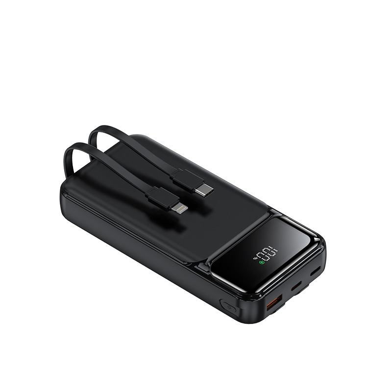 New National Standard 3C Certified High-Capacity Fast Charging Power Bank 20000mAh CE FCC 22.5W with Cable Mobile Power Supply