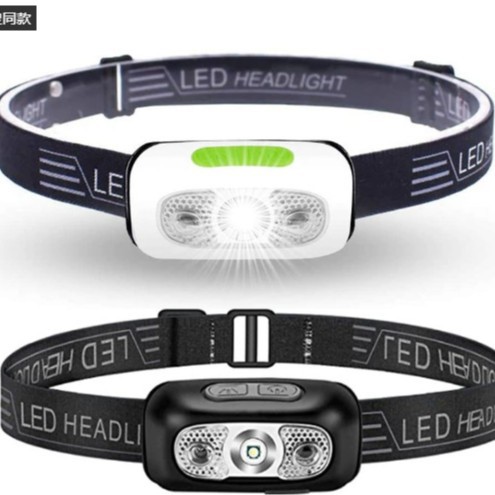 Transfronterizos superbrillante 30W láser blanco fuerte luz de cabeza USB recargable cabeza de pesca nocturna al aire libre aventura luz de cabeza superbrillante