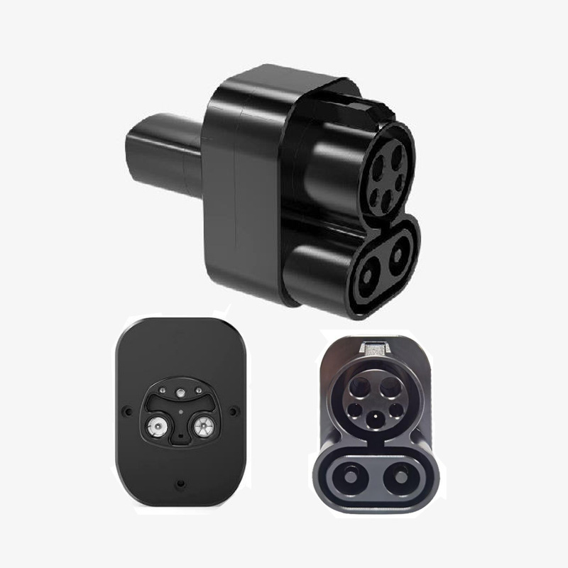 新能源汽车充电枪CCS1美标转Tesla特斯拉转接头直流Combo1转换头
