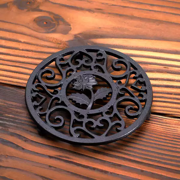 Black 12 cm flower grass pot mat