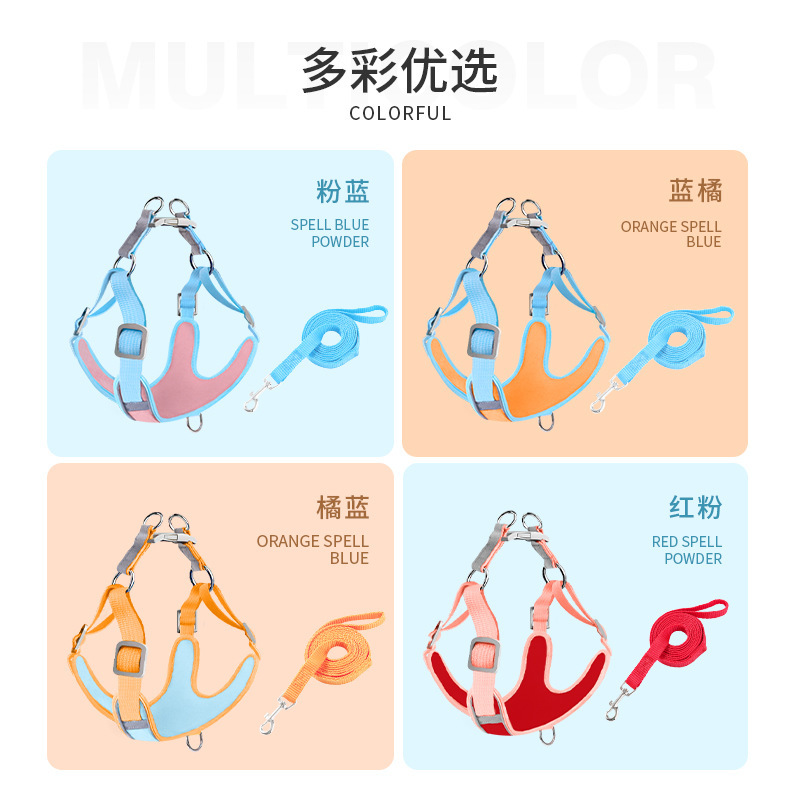 Correa de perro mascota transfronteriza correa de perro anti-rotura gato chaleco correa de pecho perro caminando cuerda al por mayor