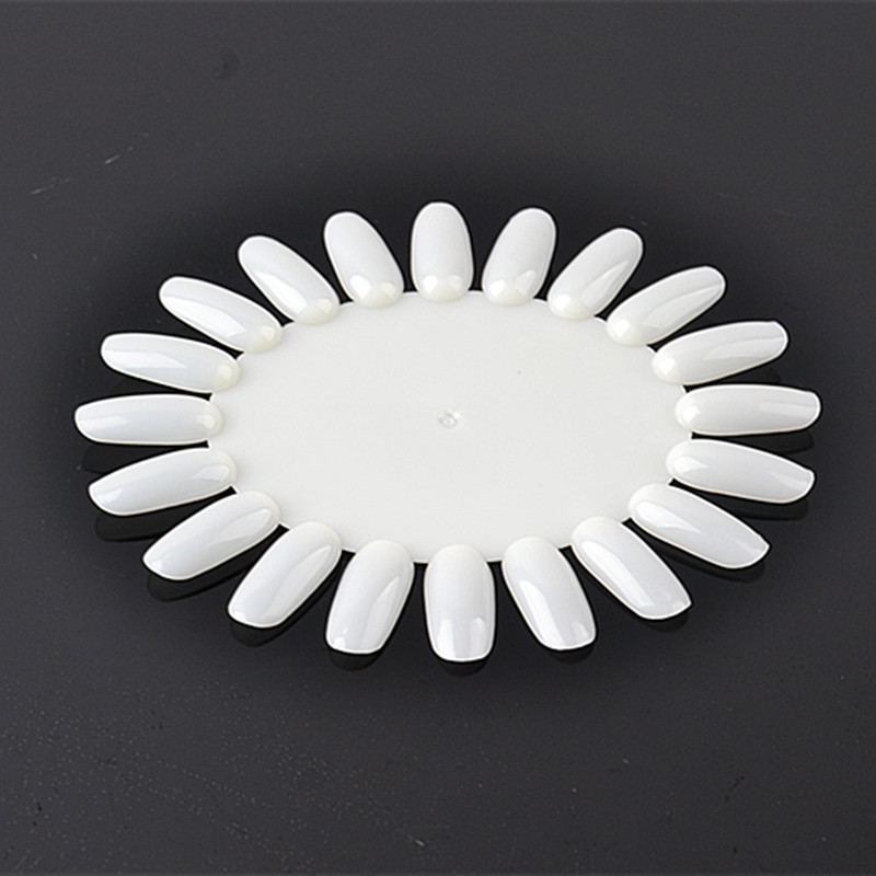 Nail Art trabaja tablero de exhibición esmalte de uñas Placa de color tablero de exhibición de uñas pieza de clavo uña falsa Tarjeta de tablero de color ovalado