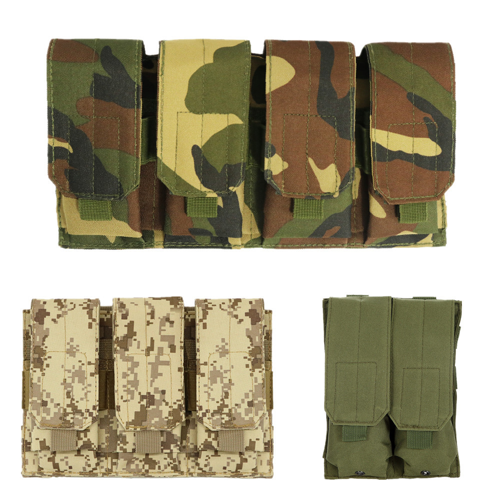 Cross-border tactical multi-unit quad magazine pouch, dual-unit and triple-unit storage bag, training storage, field MOLLE accessory bag