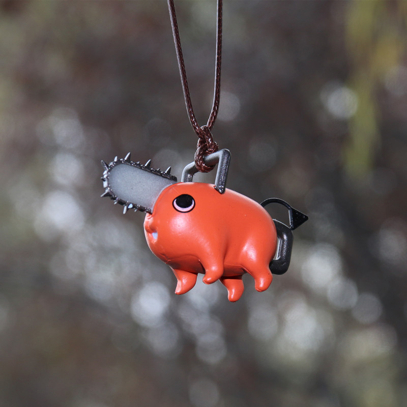 Xiao Deng Xiao Deng Nuovo Pochita Motosega Cucciolo Ciondolo Specchietto retrovisore Decorazione Appesa Accessorio Carino per Interni Auto_voghion.com