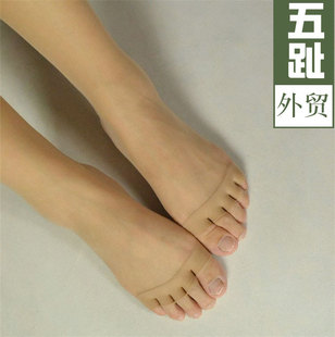 Foreign trade Amazon five-finger stockings ultra-thin transparent five-toe stockings mid-tube stockings toe-toe pantyhose women's breathable tide