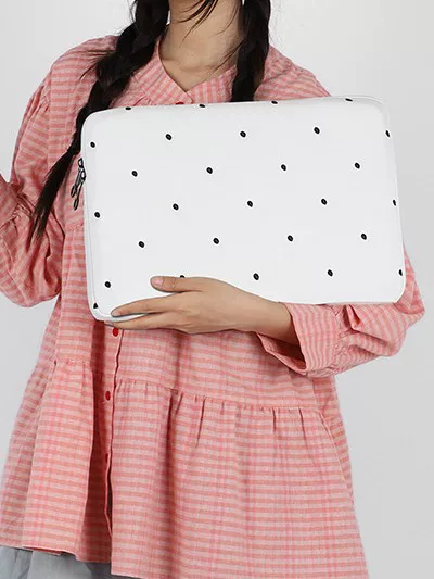New cross-border embroidered dot computer bag, tablet bag, laptop sleeve bag, new notebook storage bag, sleeve bag