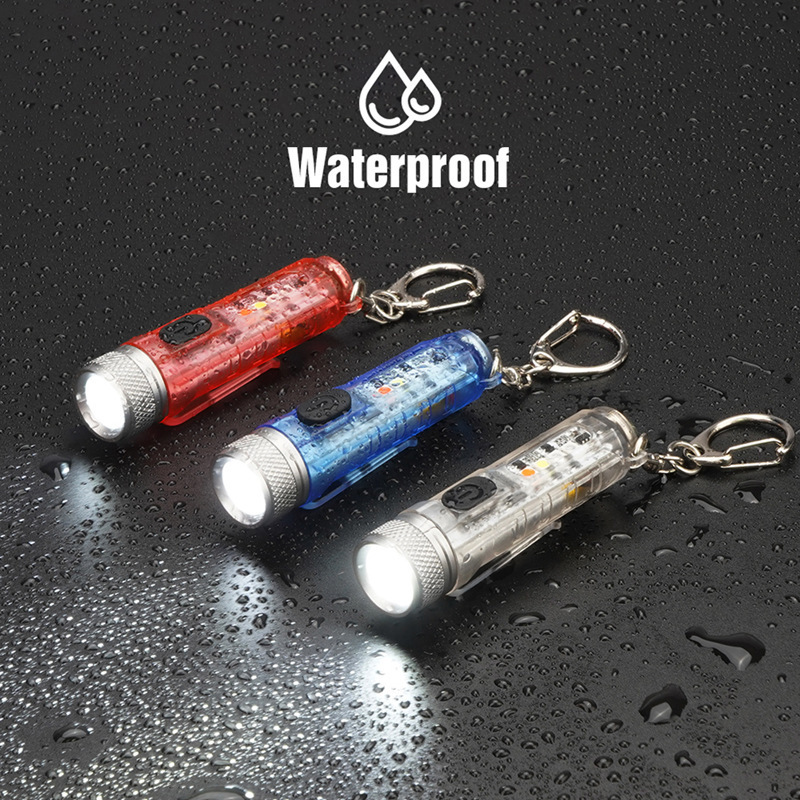 Mini Small Clip Flashlight Strong Light Charging White Red Blue Violet Money Detector Lamp Outdoor Keychain Gift Flashlight