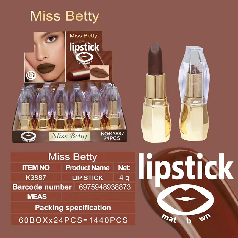 MissBetty comercio exterior transfronterizo exclusivo para Europa y los Estados Unidos chocolate lápiz labial de Navidad lápiz labial negro lápiz labial de Halloween