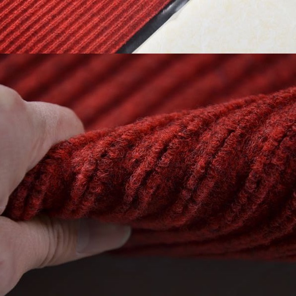 大门口地垫欢迎光临进门地毯迎宾门垫防滑吸水商铺酒店红色双条纹