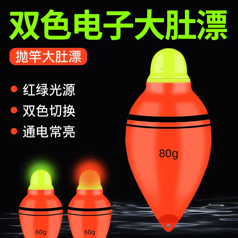 双色电子大肚鱼漂夜光远投大浮力矶钓海钓远投漂鲢鳙浮钓夜光漂